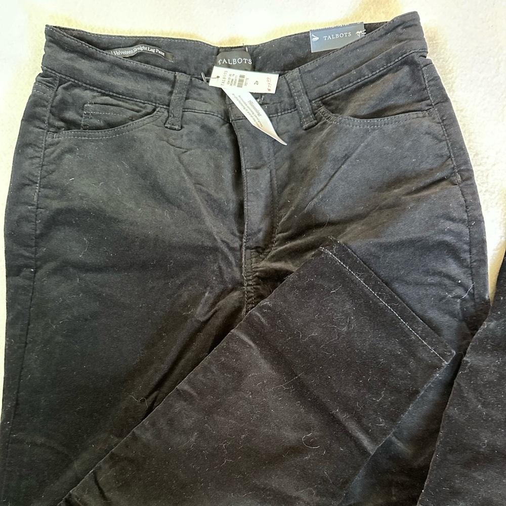 Talbots Black Velvet Petite Pants